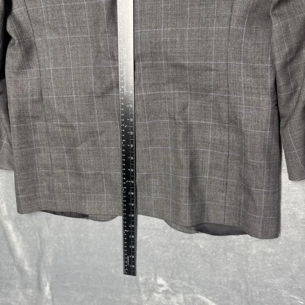 Brooks Brothers 1818 Fitzgerald Saxxon Blazer Mens 39R Grey Wool Check Suit